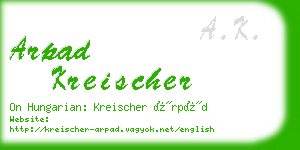 arpad kreischer business card